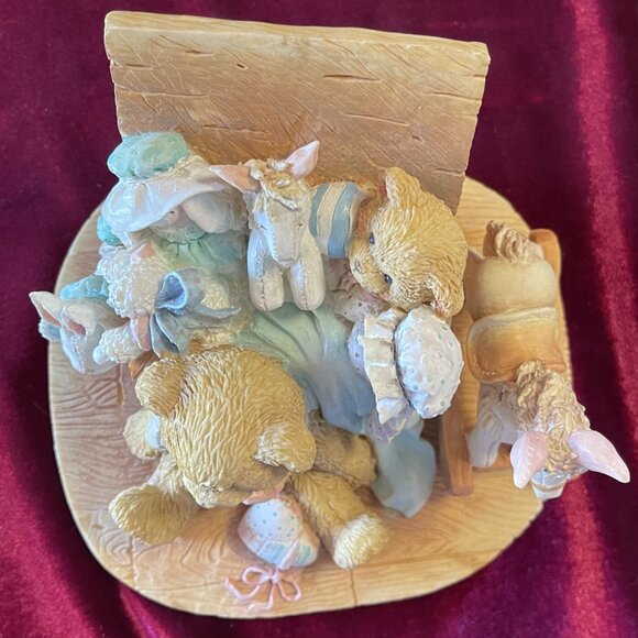 CHERISHED TEDDIES Christopher #950483 Bear with Toy Chest FIGURINE 1991  1164HT - Picture 6 of 14